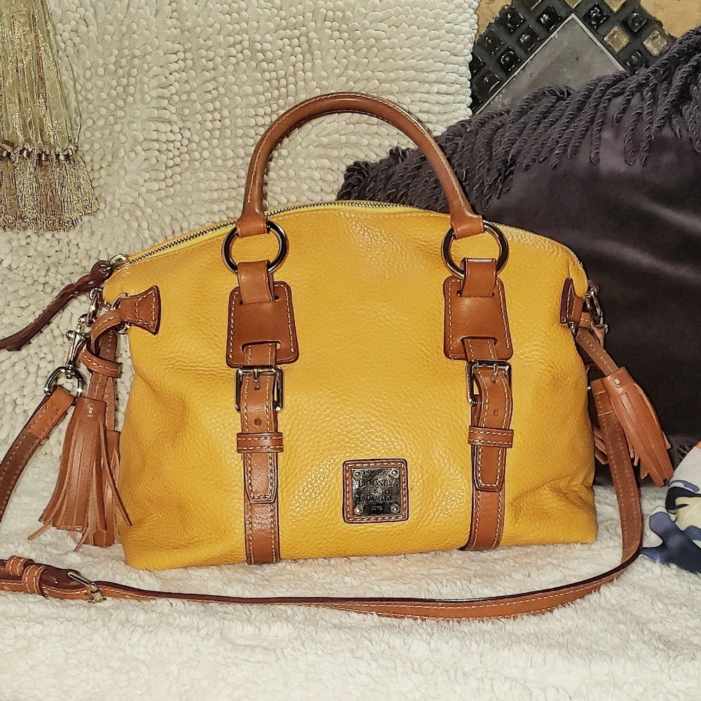 Dooney & Bourke Pebble Leather Satchel - Picture 6 of 9